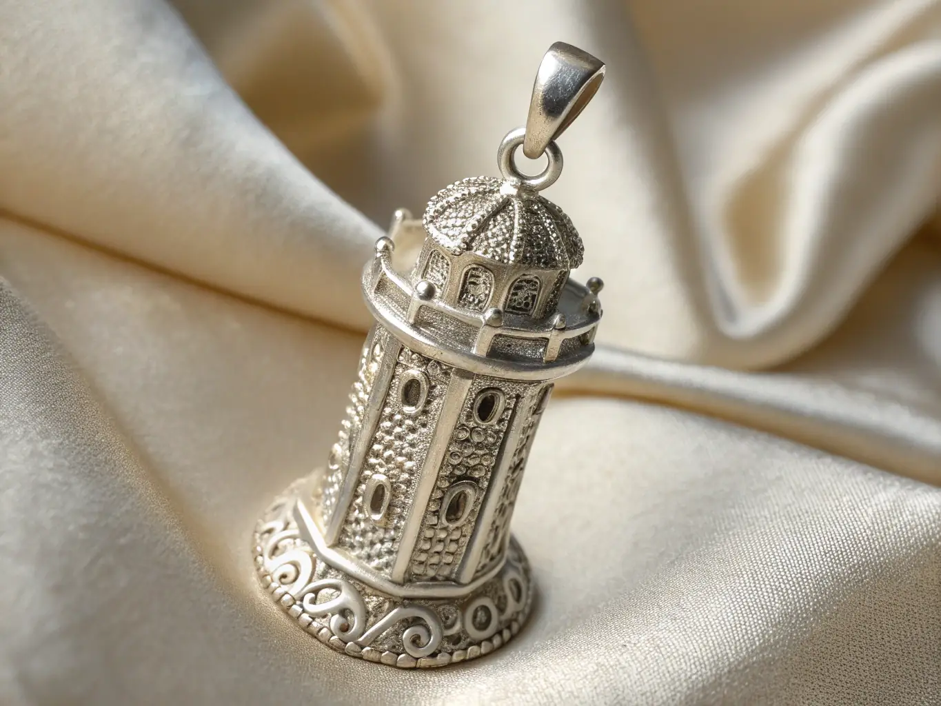 A close-up shot of a jade '平安扣' (peace lock) pendant, showcasing its smooth texture and intricate carvings, set against a backdrop of soft, diffused light to emphasize its calming presence.