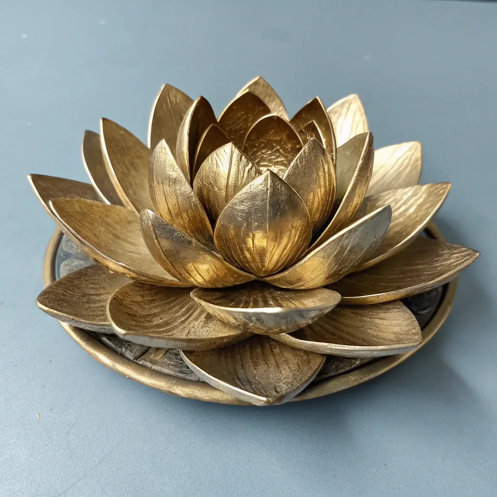 Bronze Lotus Candle Holder