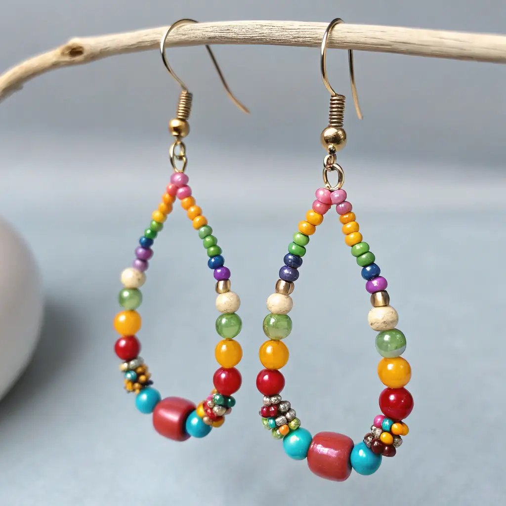 Beaded Tassel Earrings
